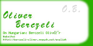 oliver berczeli business card